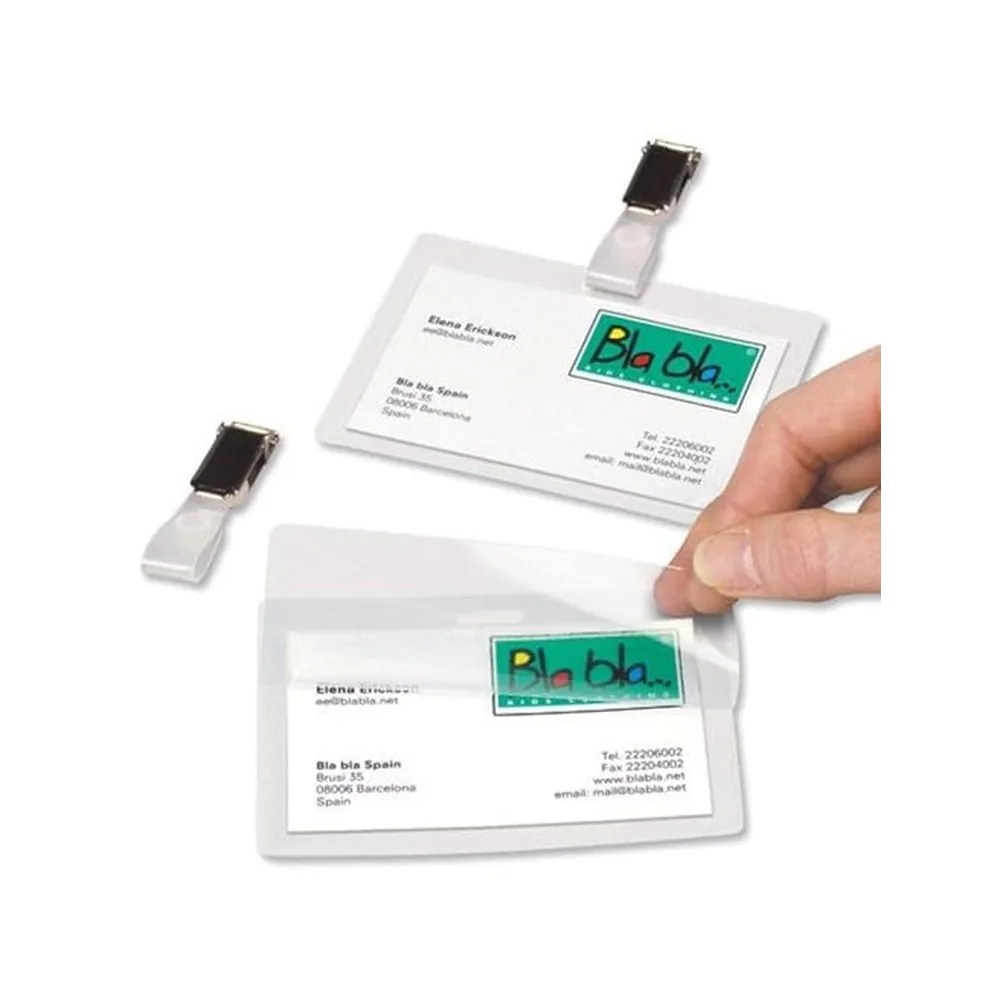 Identificador Djois con Pinza 104X74 MM Pack de 10 Unidades