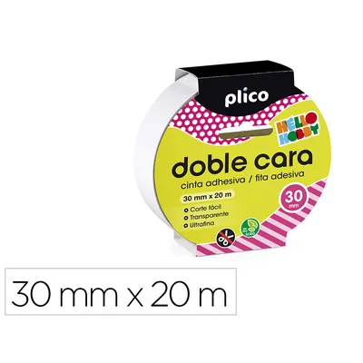 PLICO Cinta Adhesiva Plico Doble Cara 20 M X 30 MM