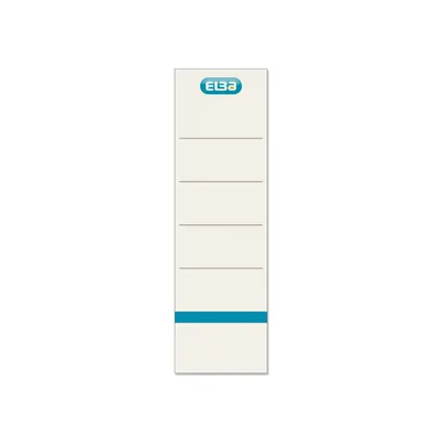 ELBA Etiqueta Elba para Archivador Palanca Lomo 80 MM Cartulina Color Hueso 190X54 MM Adhesiva Paquete de 10 Unidades