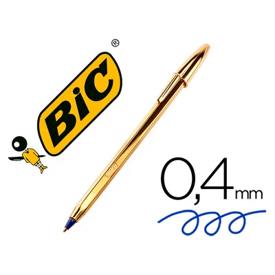 BIC Boligrafo Bic Cristal Celebration Oro Tinta Azul