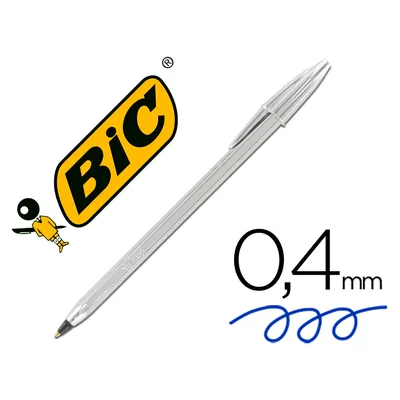 BIC Boligrafo Bic Cristal Celebration Plata Tinta Negra