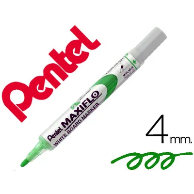 PENTEL Rotulador Maxiflo Pentel para Pizarra Blanca Color Verde