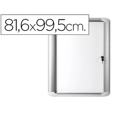 BI-OFFICE Vitrina de Anuncio Bi-Office Magnetica 816X995 MM para Exterior con Marco de Aluminio y Cerradura