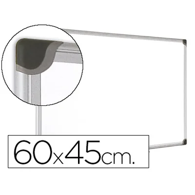 BI-OFFICE Pizarra Blanca Bi-Office Magnetica Maya W Ceramica Vitrificada Marco de Aluminio 60 X 45 CM con Bandeja para