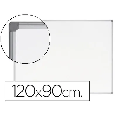 BI-OFFICE Pizarra Blanca Bi-Office Earth-it Magnetica de Acero Vitrificado Marco de Aluminio 120X90 CM con Bandeja para