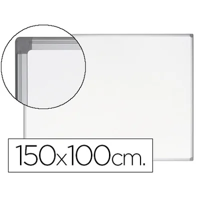BI-OFFICE Pizarra Blanca Bi-Office Earth-it Magnetica de Acero Vitrificado Marco de Aluminio 100X150 CM con Bandeja para