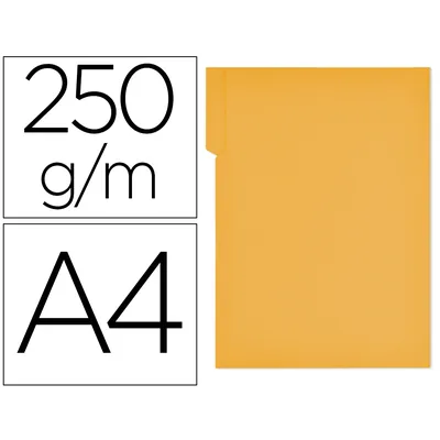 GIO Subcarpeta Cartulina Gio DIN A4 Pestaña Derecha 250 G/M2 Amarillo