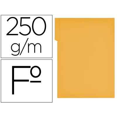 GIO Subcarpeta Cartulina Gio Folio Pestaña Derecha 250 G/M2 Amarillo
