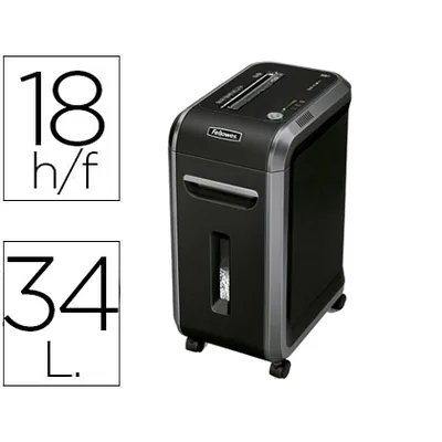 FELLOWES Destructora de Documentos Fellowes 99CI Capacidad de Corte 18 Hojas Destruye Grapas Clips Tarjetas y CD