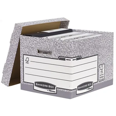 FELLOWES Cajon Fellowes Carton Reciclado para Almacenamiento de Archivo Capacidad 4 Cajas de Archivo Tamaño DIN A4