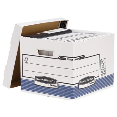 FELLOWES Cajon Fellowes Carton Reciclado para Almacenamiento de Archivo Capacidad 4 Cajas de Archivo Tamaño DIN A4