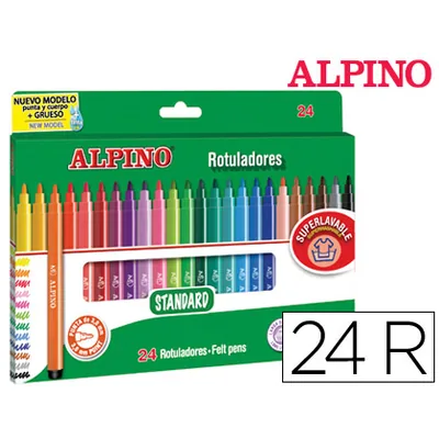 ALPINO Rotulador Alpino Standard Caja de 24 Unidades Colores Surtidos