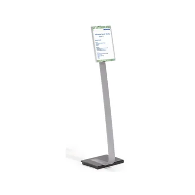 DURABLE Expositor Durable de Suelo Altura Ajustable con Panel Frontal DIN A4 Uso Vertical/horizontal Color