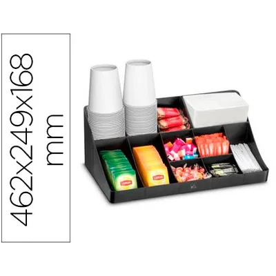 CEP Bandeja Organizadora Cep con 11 Compartimentos Poliestireno Color Negro Especial para Snacks