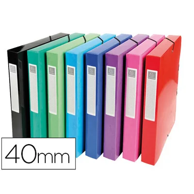 EXACOMPTA Carpeta Proyectos Carton Compacto Exacompta DIN A4 Lomo 40 MM 600 G/M2 Colores Surtidos