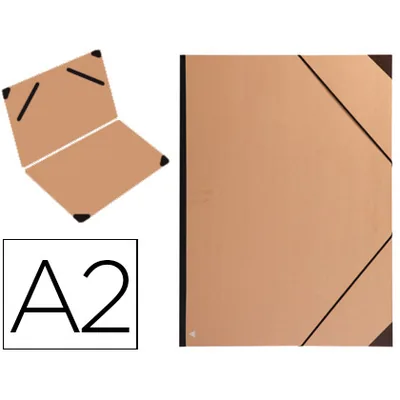 CLAIREFONTAINE Carpeta Planos Clairefontaine DIN A2 con Gomas Kraft Marron Verjurado