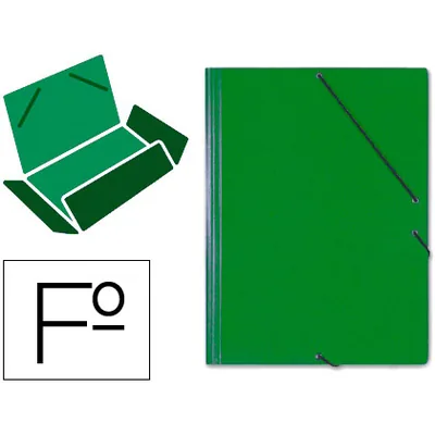 SARO Carpeta Saro Gomas Tres Solapas Carton Folio Color Verde