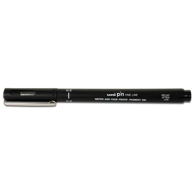 UNIBALL Rotulador Uni Pin Calibrado PIN02-200(S) Negro