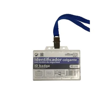 OFFICE BOX Identificador con Cordon Office Box con Cordon de Seguridad Azul