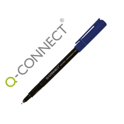 Q-CONNECT Rotulador Q-Connect Retroproyeccion Punta Fibra Super Fina Redonda 0.5 MM Permanente Azul