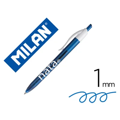 MILAN Boligrafo Milan P1 Retractil 1 MM Tinta Azul Serie Nata 624 Since 1918