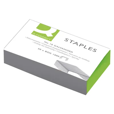 Q-CONNECT Grapas Q-Connect Nº10 Galvanizadas Caja de 1000 Unidades