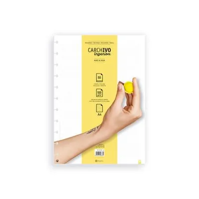 CARCHIVO Recambio Carchivo para Cuaderno Ingeniox DIN A5 50 Hojas Dots