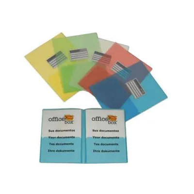 OFFICE BOX Carpeta Dossier Office Box Polipropileno DIN A4 Doble con Tarjetero Azul