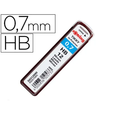 ROTRING Minas Rotring Grafito 0,7 MM Hb Estuche de 12 Minas