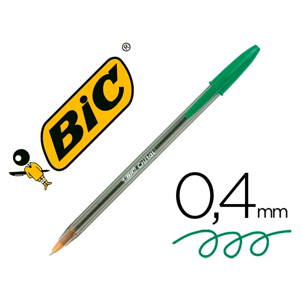 Boligrafo Bic Cristal Original Tinta Verde Unidad