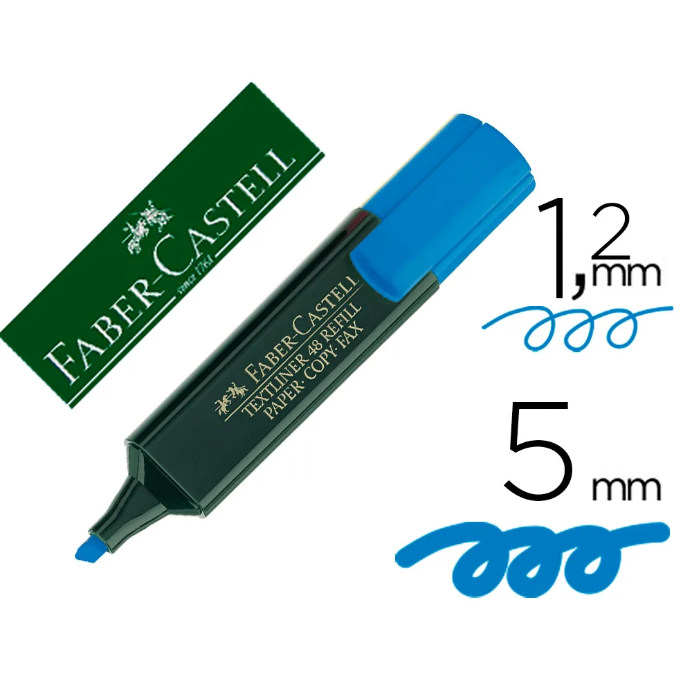Rotulador Faber Castell Fluorescente Textliner 48 Azul