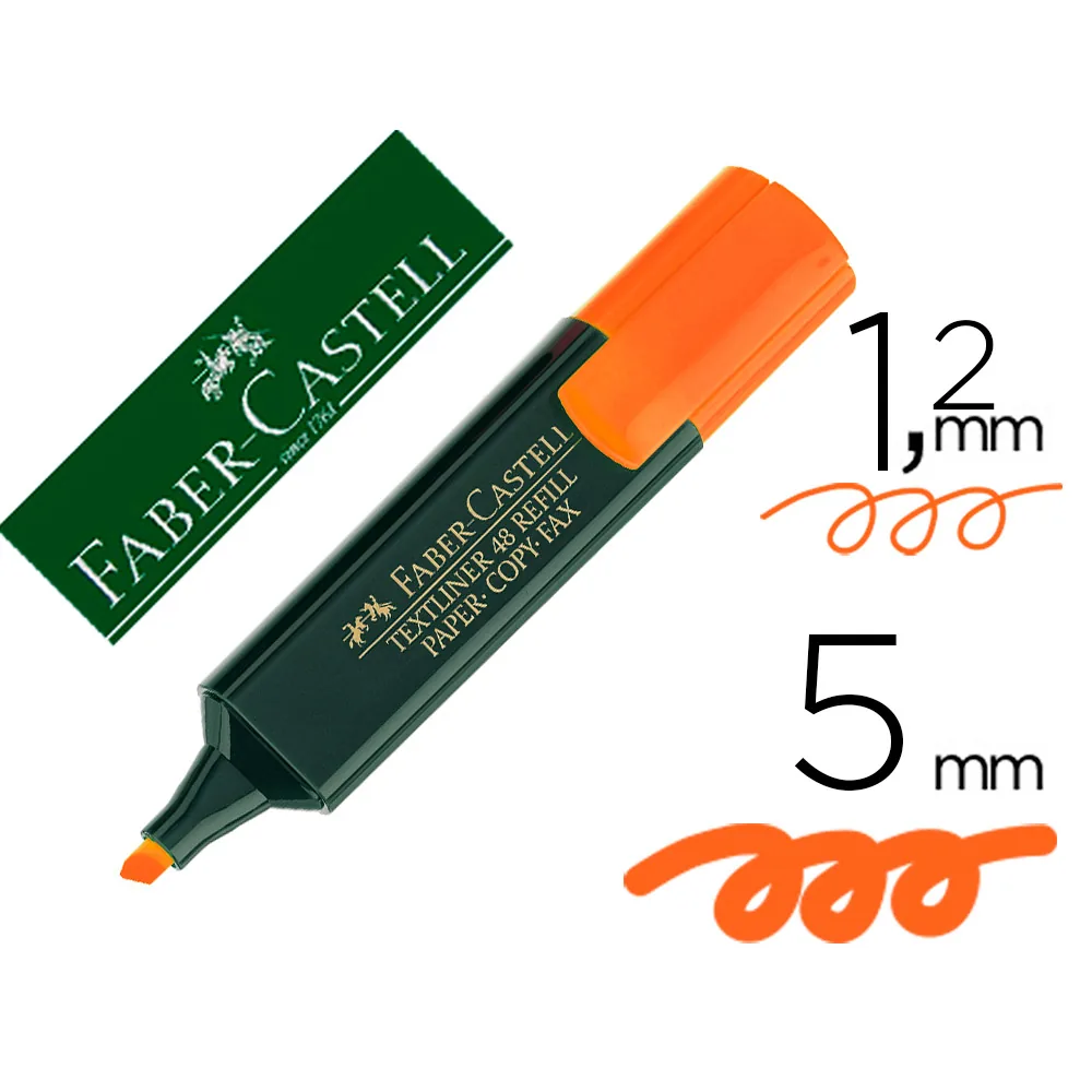 Rotulador Faber Castell Fluorescente Textliner 48 Naranja